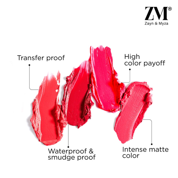 ZM Zayn & Myza Transfer Proof Power Matte Lipstick 3.2 GM