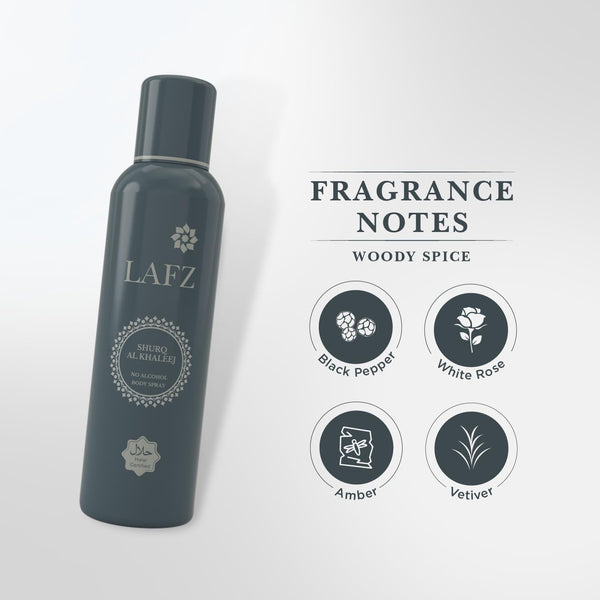 Lafz Body Spray 100 GM Men No Alcohol - Shurq Al Khaleej