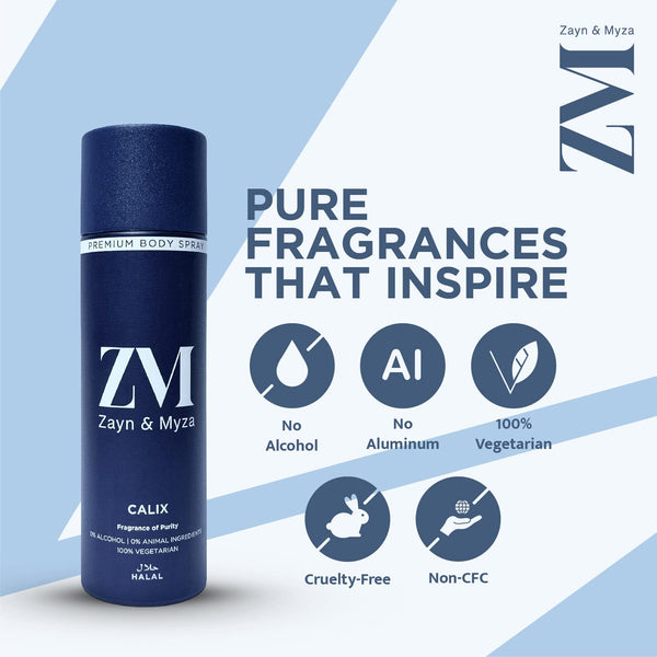 ZM Zayn & Myza Premium Unisex Body Spray 200 ML - Calix