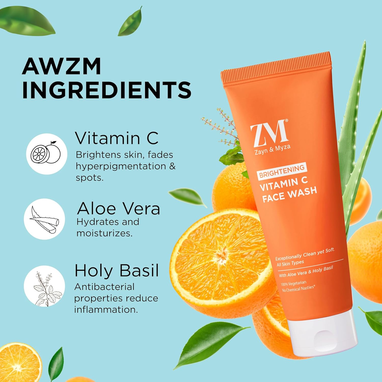 ZM Zayn & Myza Tube Face Wash Vitamin C - 75 ML – IntiBeauty