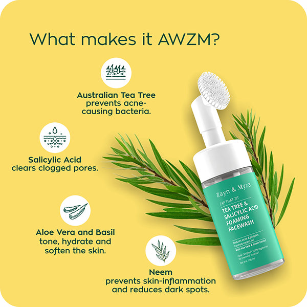 ZM Zayn & Myza Foaming Face Wash Tea Tree & Salicylic Acid - 100 ML