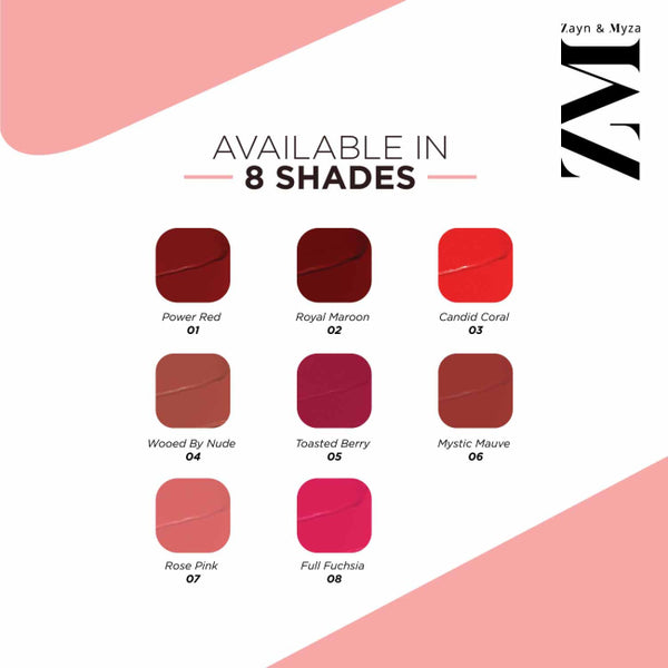 ZM Zayn & Myza Transfer Proof Power Matte Lip Color 6 ML
